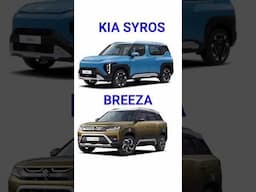Kia Syros vs Maruti Breeza #kiasyros2025 #breeza #carcompare #syros #breeza #subcompactsuv