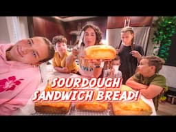 Baking the FLUFFIEST Homemade Sourdough Sandwich Bread for Family of 8