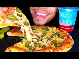 ASMR | CHEESE PIZZA | BIG BITES | TACO BELL FREEZE DRINK | EATING SHOW MOUTH SOUNDS MUKBANG JERRY