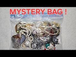 UNBOXING A MYSTERY JEWELRY BAG from Thrift Store! Open with Me! Gold? 925 Sterling Silver? Worth it?