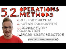 5.2 OPERATIONS METHODS / IB BUSINESS MANAGEMENT / job, batch, mass, flow, production, customisation