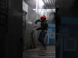 Hose explodes while washing motorcycle