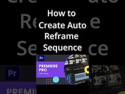 🔥Auto reframe sequence for shorts videos #adobepremierepro #premiereprotamil #premierepro