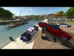 Police Find Stolen Racecars and Give Out Tickets | Farming Simulator 25