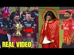 Preity Zinta & Shreyas Iyer crying after watching Virat and RCB players celebration with IPL Trophy