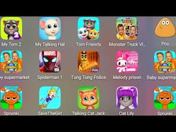 Talking Tom,Talking Tom 2,My Melody's Prison,Vlad & Niki,Angela,POU,Cat Jack,Talking Hal,Sprunki....