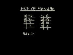 How to Find HCF of 42 and 90 by Prime Factorization /  Find HCF of Two Numbers / GCF of Two Numbers