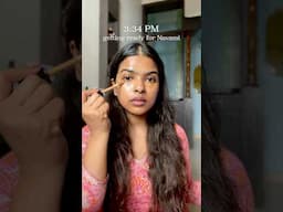quick GRWM for Navami ( did a mini sweet Kanya Bhoj ) ✨❤️ #navratri #minivlog