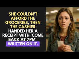 She Couldn't Afford the Groceries Then the Cashier Handed Her a Receipt With 'Come Back at 7pm'