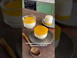 The easiest No Bake Mango & Mascarpone Panna Cotta recipe! (Eggless, no gelatin, No corn flour)