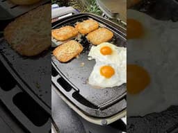 Stacked Hash Browns on the Weber Q Hotplate!