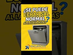 ¿Se puede echar sal normal al lavavajillas? 😬🧂 OJO