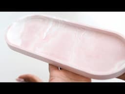 DIY Faux Ceramic Marble Tray Using Resin - Looks & Feels Like Real Ceramic!