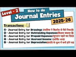 Journal Entries: Class 11 | Rules of Debit and Credit | Accounting | In Hindi | Level-02 |