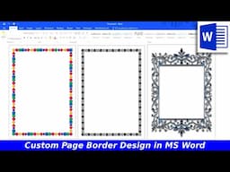 4 Ways to create Custom Page Border Design in MS Word