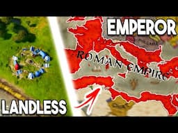 Attempting to go from LANDLESS to ROMAN EMPIRE in Crusader Kings 3