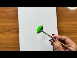 Easy mountain meadow painting with flowers/ Acrylic painting for beginners