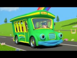 Learn Street Vehicles with Wheels on the Bus Cartoon Video for Kids