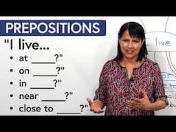 Learn English: “I live... at? on? in? near? close to?”