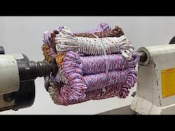 Amazing Woodturning Crazy - Wonderful Combination Of Colored Ropes With Epoxy Resin