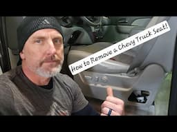 HOW TO Remove a Chevy Truck Seat?  2007 to 2013 GM trucks Drivers Side!