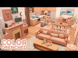 Peach Color-Drenched Apartment // The Sims 4 Speed Build: Apartment Renovation