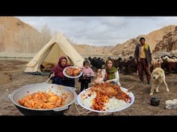 Surviving in the Highest Mountain of Afghanistan | Shepherd Mother Cooking Traditional Afghani Polao