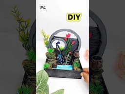 Secret of making waterfall DIY 🤫 #craft #art #diy #waterfall