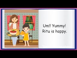 Short stories| Reading practice |Ritu is happy|Short Stories for kids | Read Aloud Kids Education