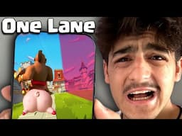 I Beat Clash Royale Only Using One Lane