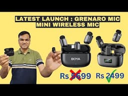Latest Launch - Grenaro Mic Mini Wireless Mic Review | Best Wireless Mic for YouTube under 2500
