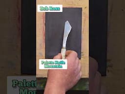 Bob Ross Easy Palette Knife Mountain 🏔 #bobross #shorts