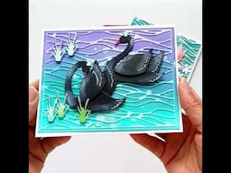 2025 NEW ARRIVAL METAL DIE | Swan & Water Wave Background - #Alinacutle® #AlinaCraft #handmadecards