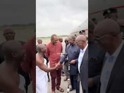 Otumfuor returns to the country in grand style with a warm reception from chiefs, dignitaries.