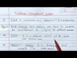 DBMS Indexing & Hashing With Example | Database Management System | Learn Coding