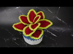 CRETONA, COLEUS TEJIDA A CROCHET Paso a paso.