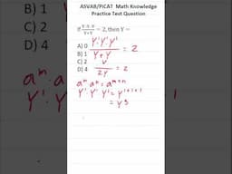 Solving Equations: ASVAB/PiCAT Math Knowledge Practice Test Question #acetheasvab with #grammarhero