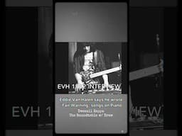 “1/2 the songs on “Fair Warning” were written on piano” -Eddie Van Halen.  #vanhalen #eddievanhalen