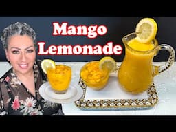 🥭 5 Minute MANGO LEMONADE Recipe! Creamy, Dairy Free & Refreshing