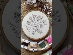 Floral tree embroidery #handbroidery #embroidery #art #shorts