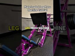 PLATE LOADED LEG PRESS MACHINE TUTORIAL 🦵🏼// Build quads, hamstrings and glutes at #planetfitness.
