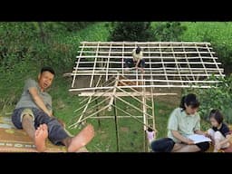 Alone for 15 Days: Brave Single Mother Builds Her Dream Bamboo House With Her Own Hands