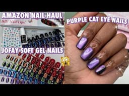 Trying Pre Made Cat Eye Soft Gel Nail Tips from Amazon | Jofay Fashion Nail Haul | Amazon Nail Finds