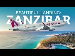 Beautiful landing in Zanzibar, Tanzania (4K)