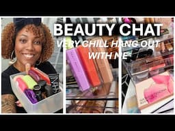 BEAUTY CHAT | Chill hang out vibes | Clean out my current makeup drawer with me | KOLORFUL KALMELE
