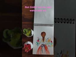 🎨 My Watercolor Painting Collection – A Colorful Journey! 🌊✨ #Shorts