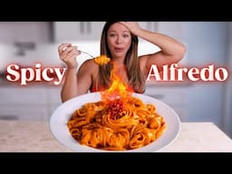 I Made the SPICIEST One-Pot Alfredo Pasta with No Meat and 44g of Protein!