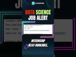 DATA SCIENCE JOB OPENINGS (Check Our Telegram Channel)