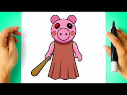 How to DRAW ROBLOX PIGGY - Roblox Drawing