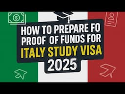 HOW TO PREPARE FOR PROOF OF FUNDS FOR ITALY 🇮🇹 STUDY VISA 2025| STUDY IN ITALY 🇮🇹